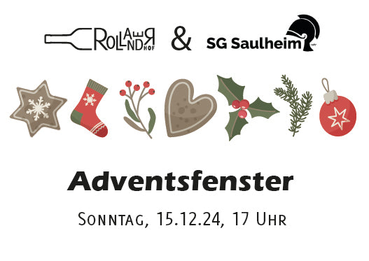 Adventsfenster mit Winzerglühwein