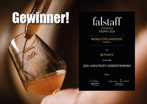 Gewinner der falstaff Trophy Traminer 2024